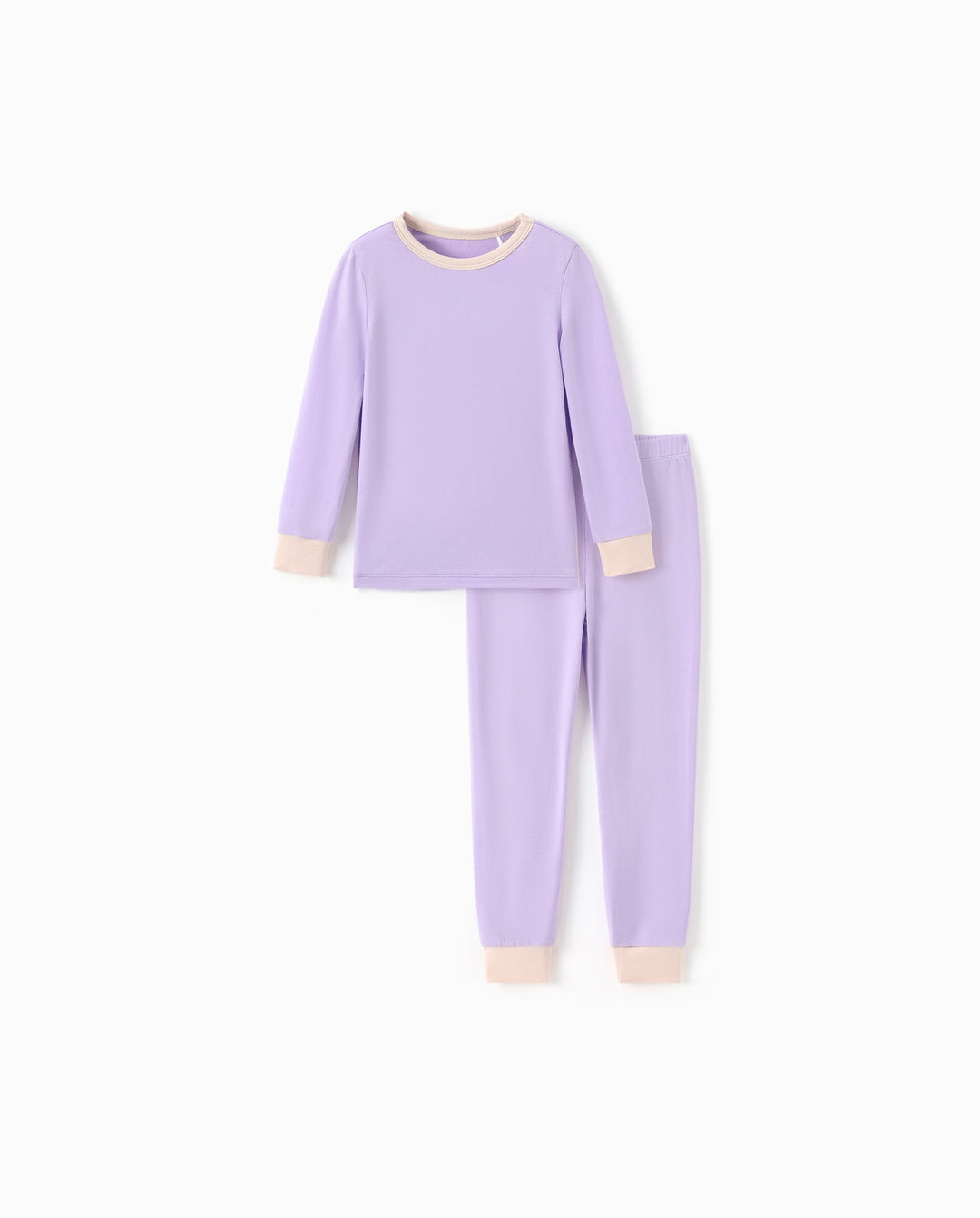 Conjunto de pijama de 2 piezas de tencel modal para bebé, niña/niño (ajustado), morado