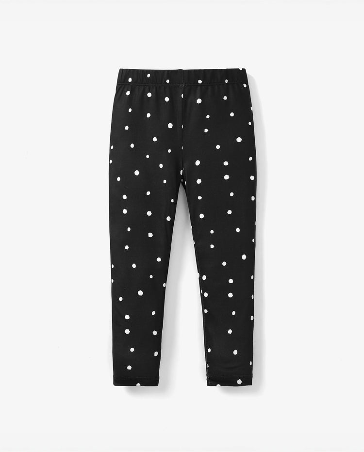 Leggings elásticos negros para niña pequeña