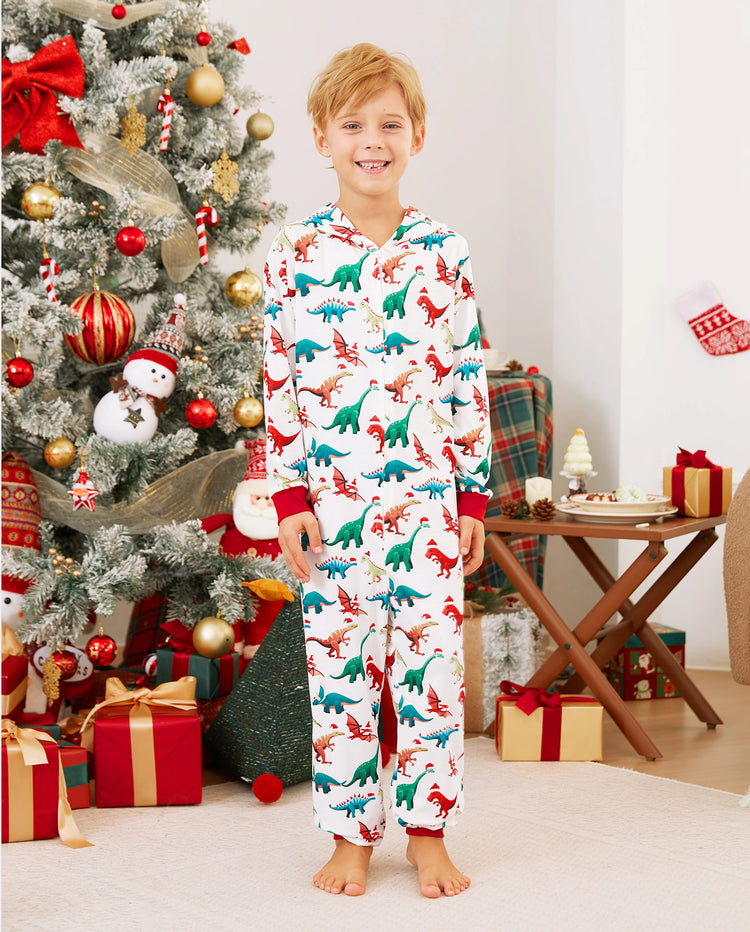 Pijama familiar navideño a juego con diseño 3D, mono y calcetines navideños multicolor