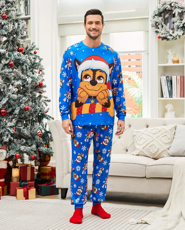 PAW Patrol Christmas Family Matching Chase and Marshall Pajamas Sets with Christmas Socks