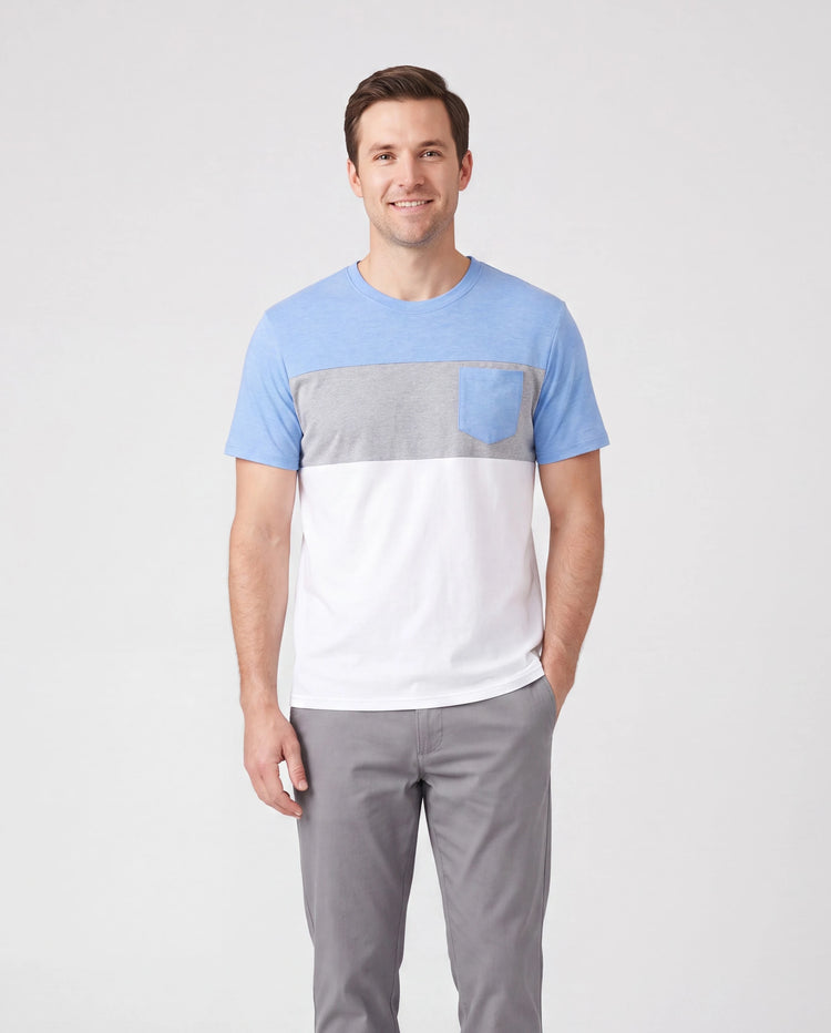 Family Matching Sets Butterfly Soft Casual Tee & Below Knee Dresses with Belted Design Blue Light Blue