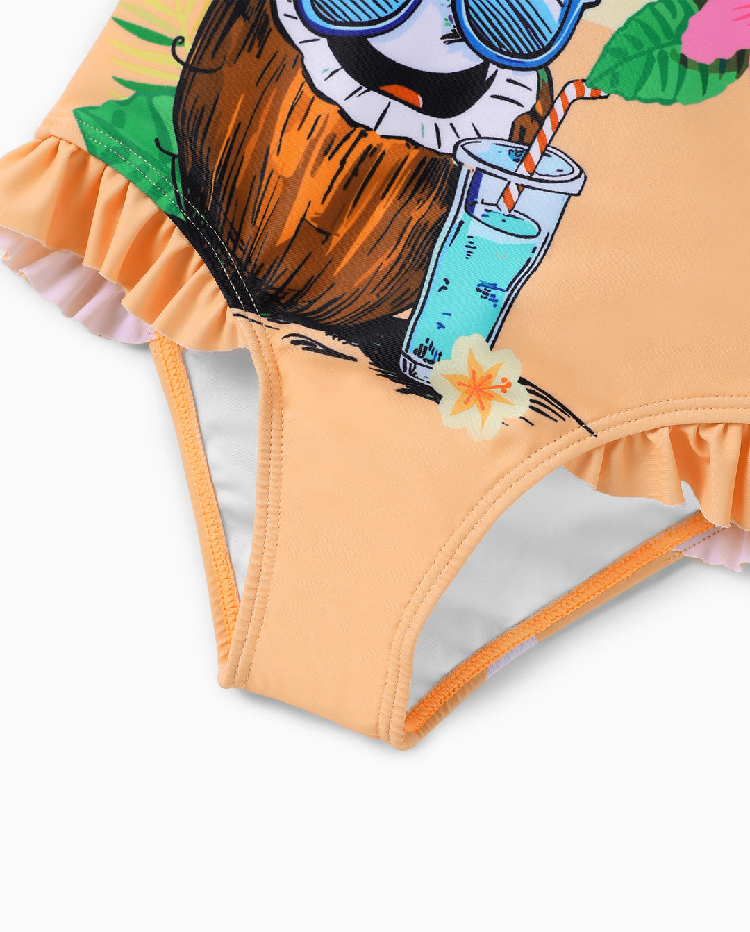 Mommy & me Tropical Palm Print Swim Trunks or Long Sleeve Rash Guard Swimsuit Turquoise