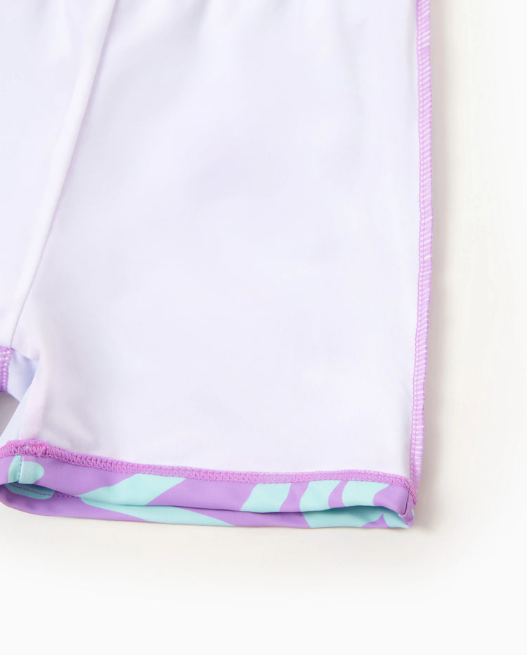 Kleinkind Jungen Trendiger Lila & Blauer Wellenmuster Badehose Lila
