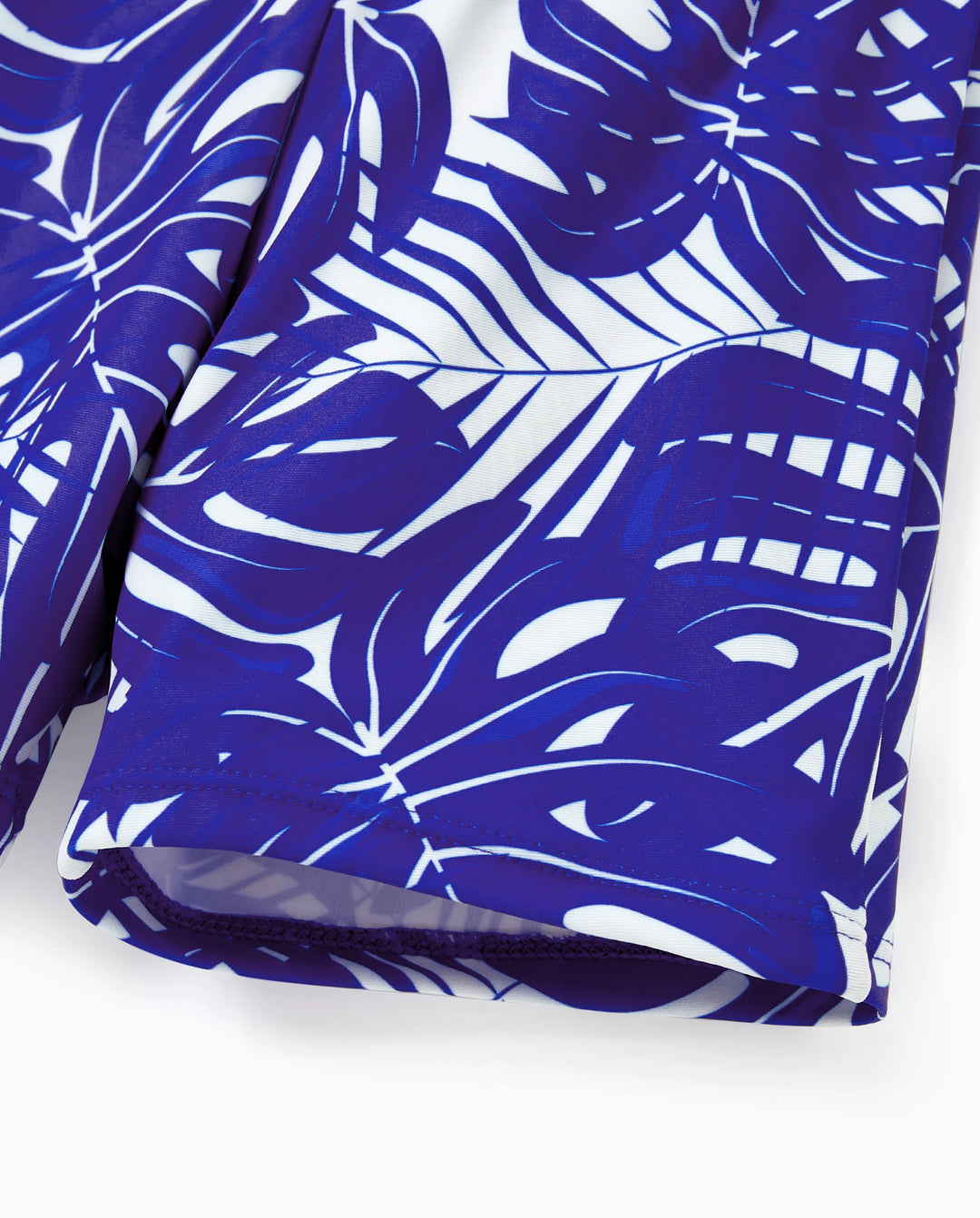 Kleinkind Jungen Tropisches Blattmuster Badehose Blau