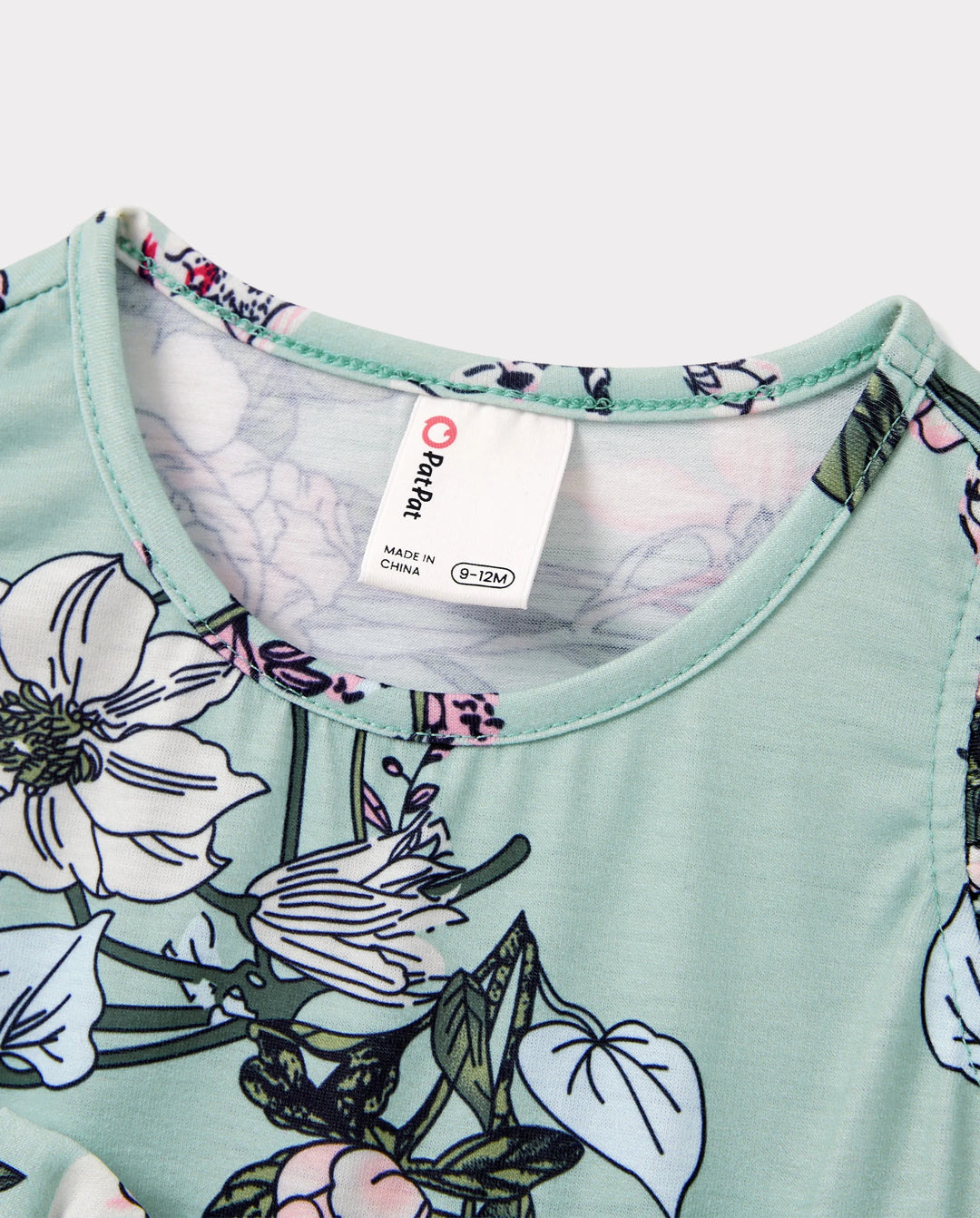 Daddy & Daughter Sets Green Striped Polo Shirt or Flora Print Strap Belted Dress Light Green
