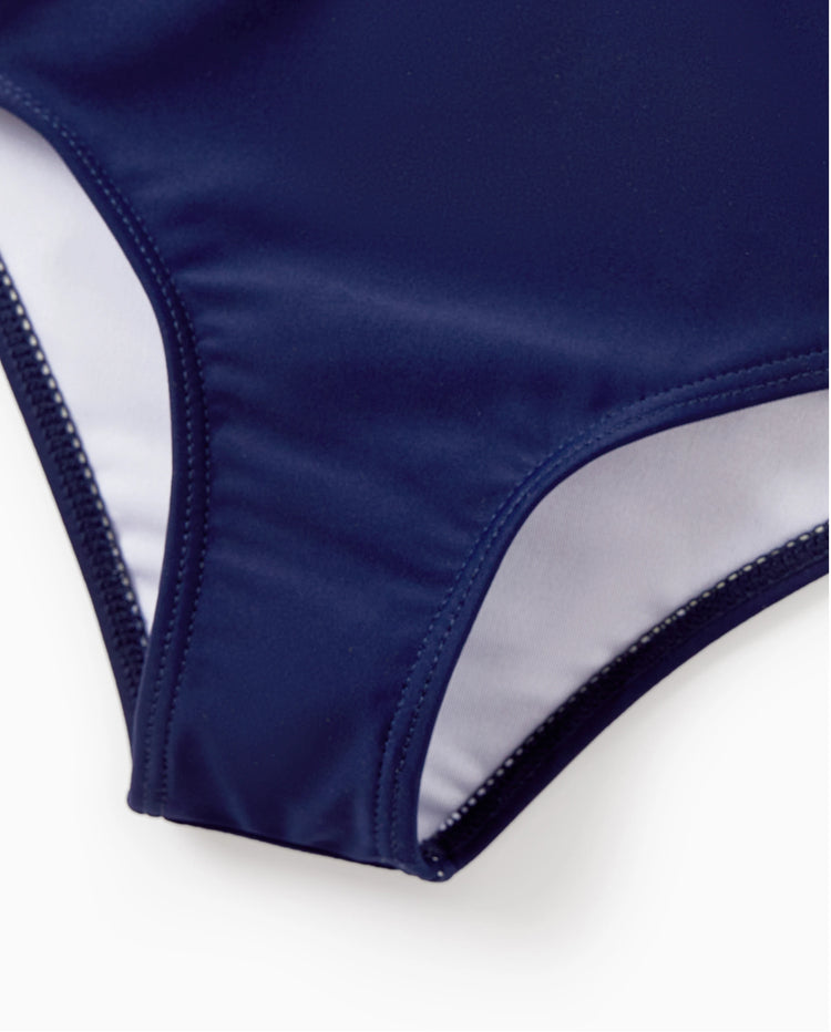 Daddy & Daughter Stripe & Colorblock Spliced One Piece Swimsuit or Swim Trunks Shorts ColorBlock