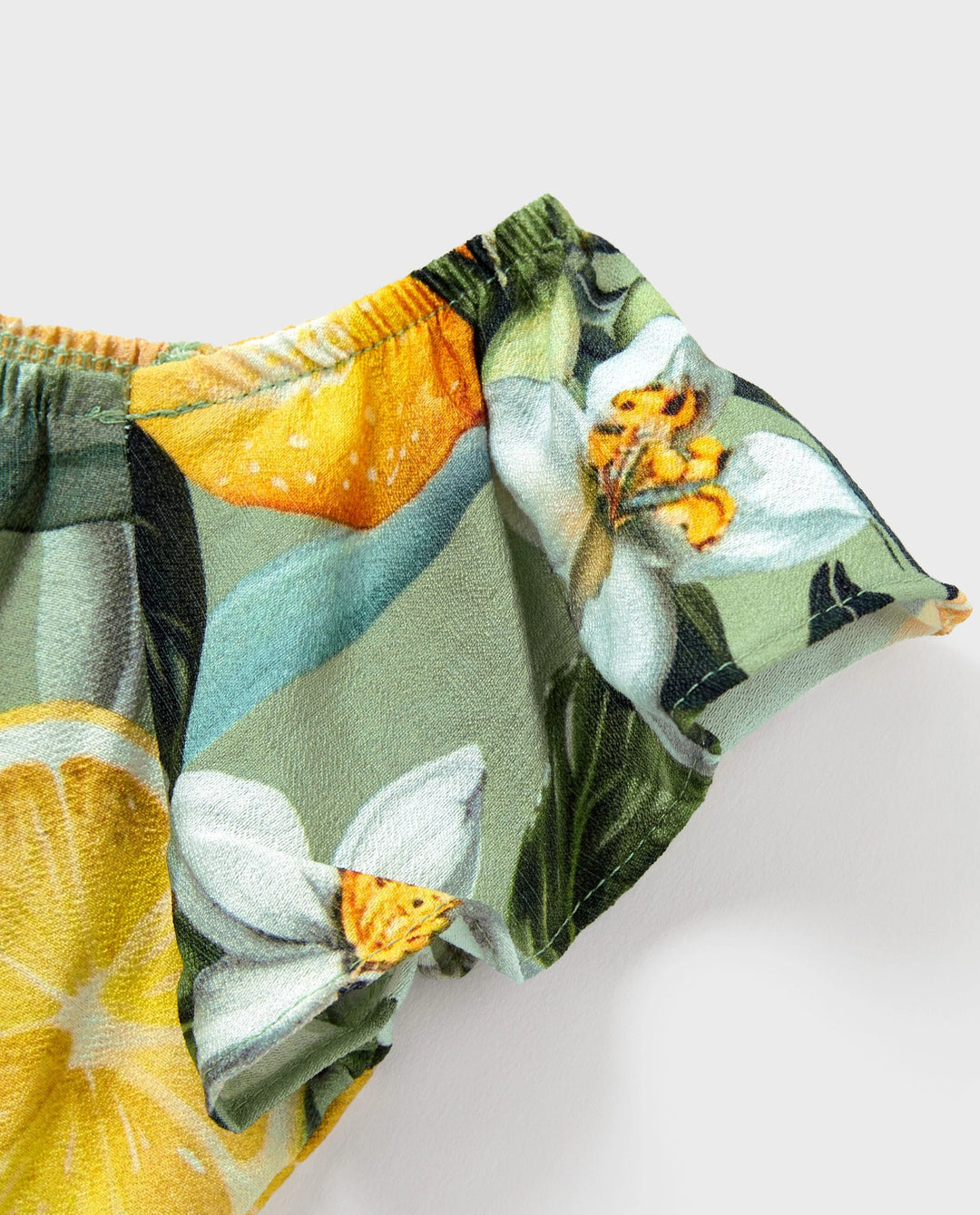 Daddy & Daughter Outfits – Lemon Print Hawaiian Shirts & Summer Dresses – Tropical Vacation Clothes for Men, Women & Kids Green