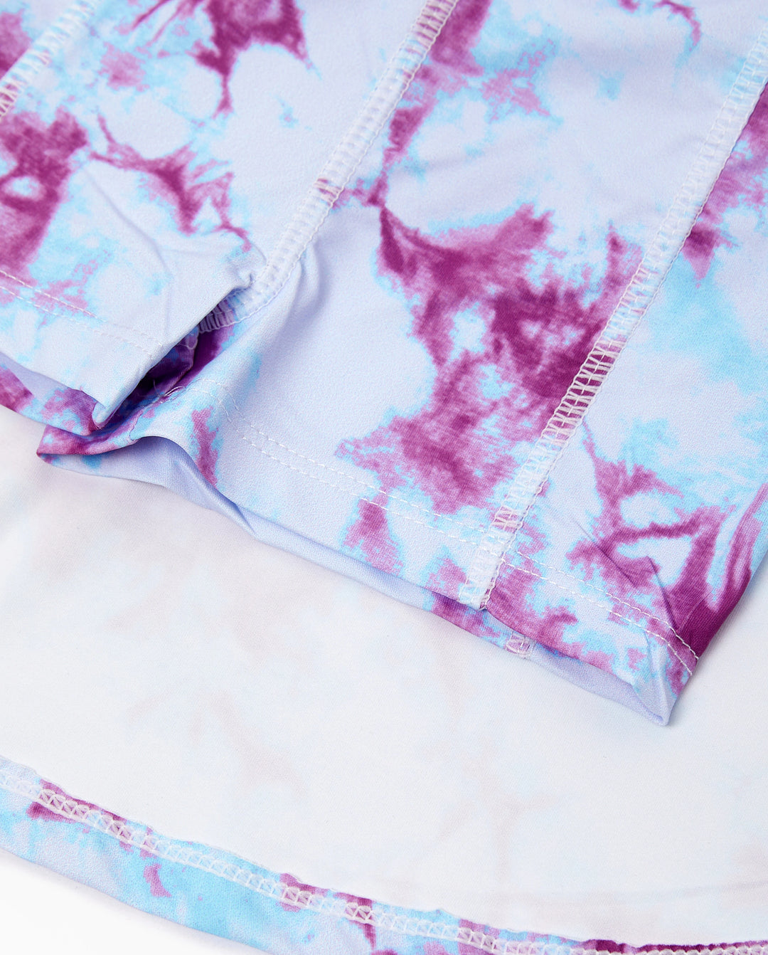 Matching Mommy and Me Tie Dye Skirt Set Halter Crop Top & Flowy Skirt Outfit, Cute Summer Twinning Looks for Vacation & Photos Purple