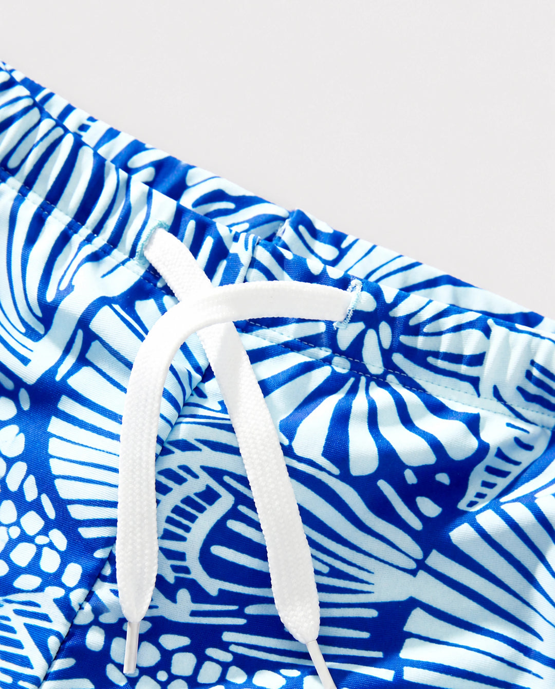 Traje de baño con estampado de conchas para papá e hija Bikini floral de dos piezas y set de shorts para mamá, papá y niños, perfecto para días de playa y fiestas en la piscina azul