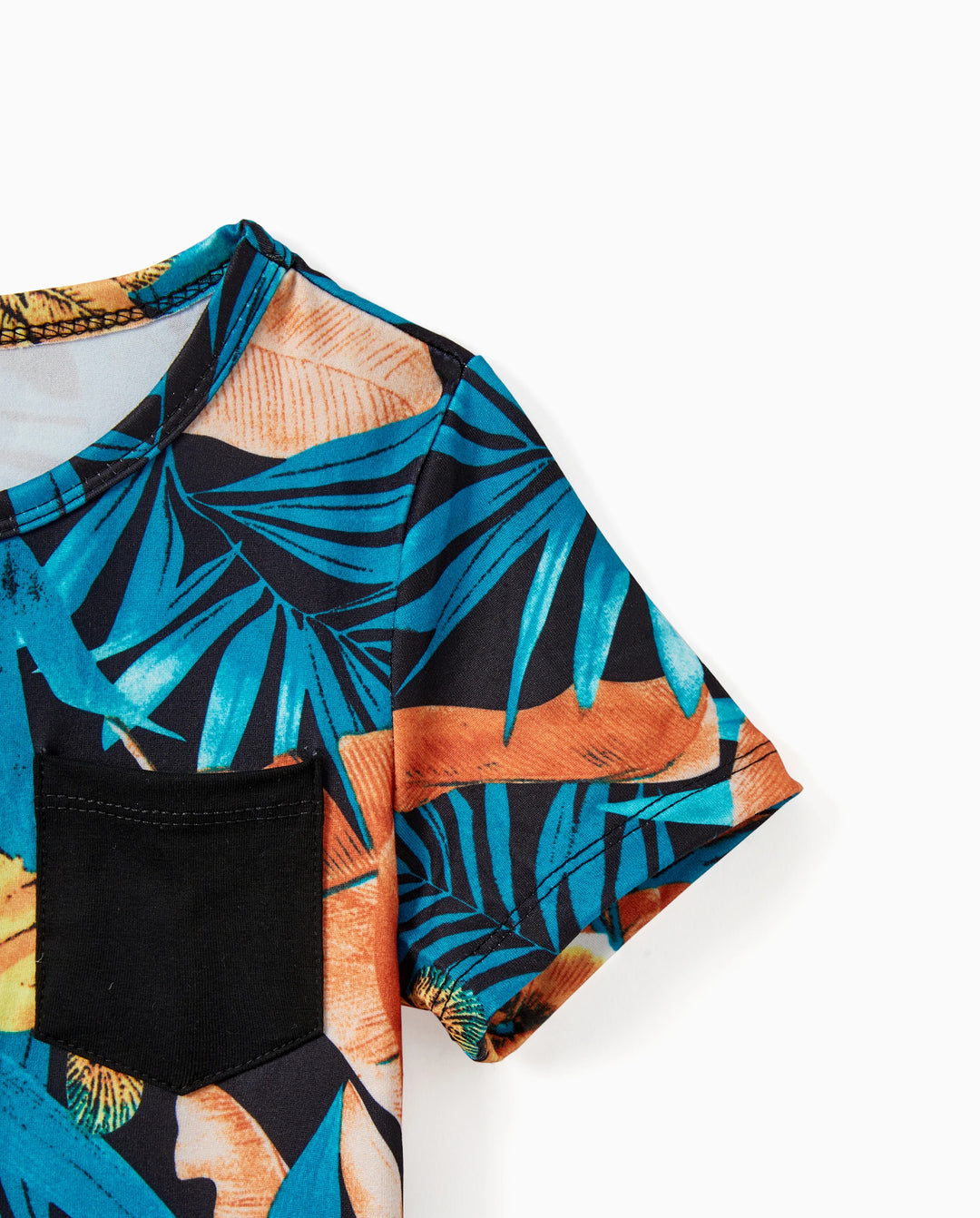 Conjuntos de camisetas con panel floral Daddy & Son Negro
