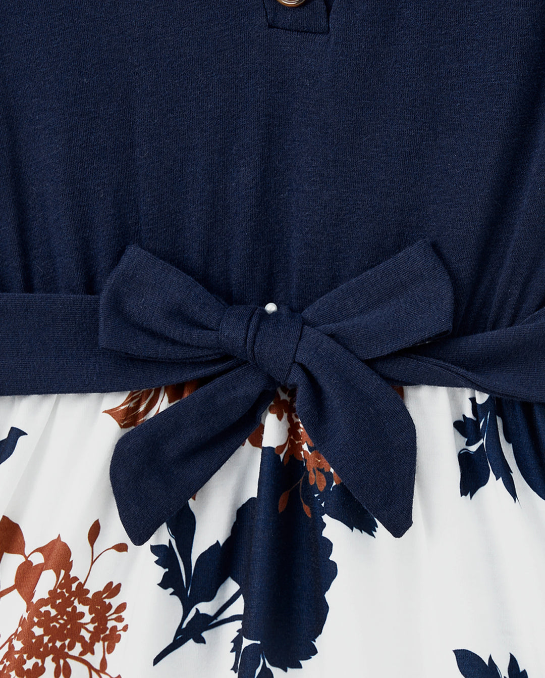 Robe fleurie pour petite fille/enfant Couture en tissu Bleu royal