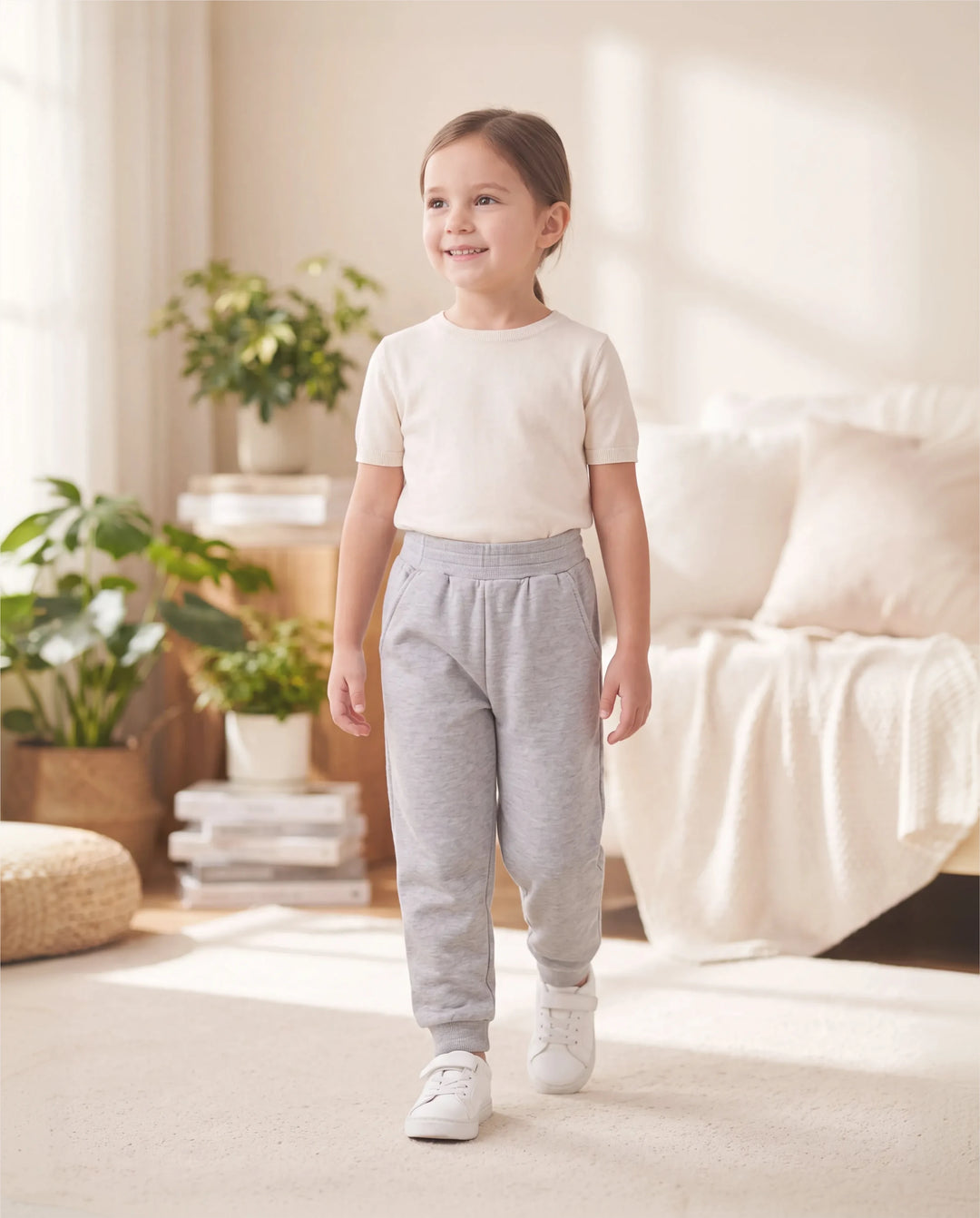 Baby / Toddler Solid Pocket Casual Pants Grey