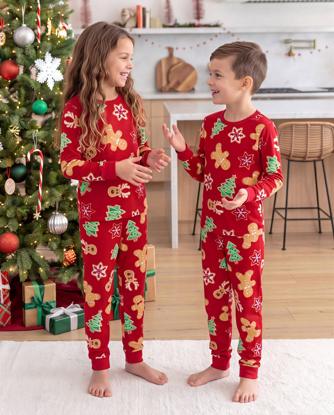 Christmas Gingerbread Family Matching Pajamas