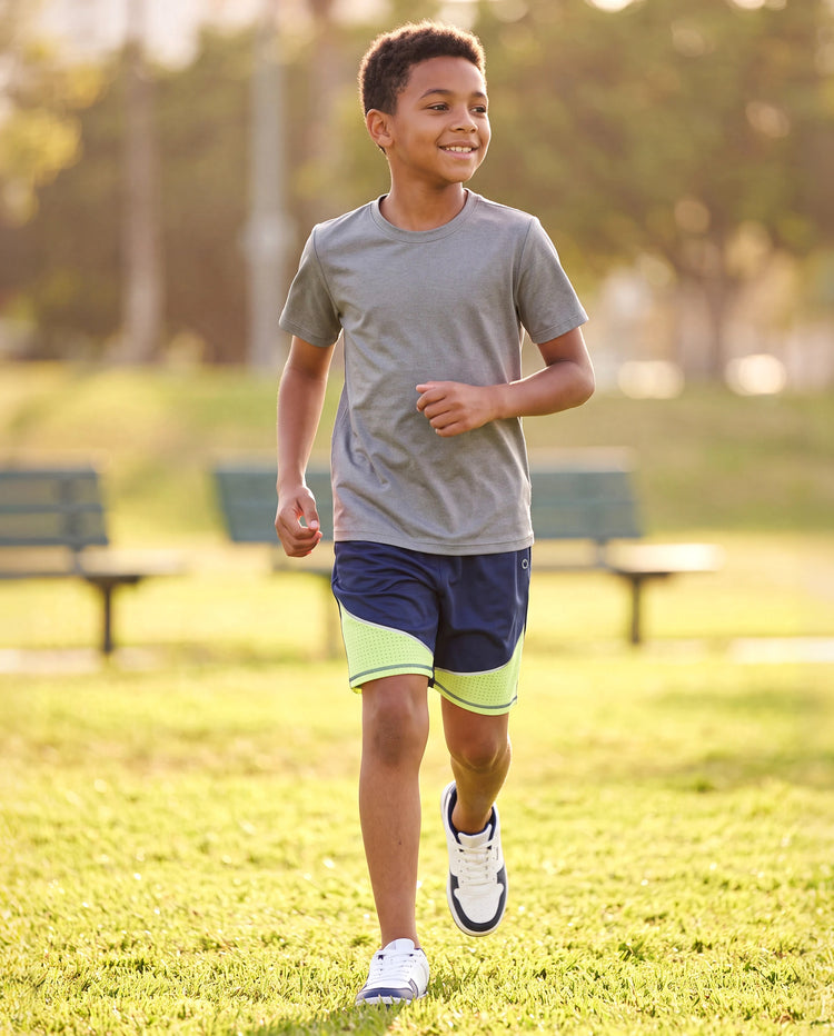 PatPat Rapidair activewear Kid Boy Athletic Quick-Dry Breathable Shorts with Pockets Deep Blue