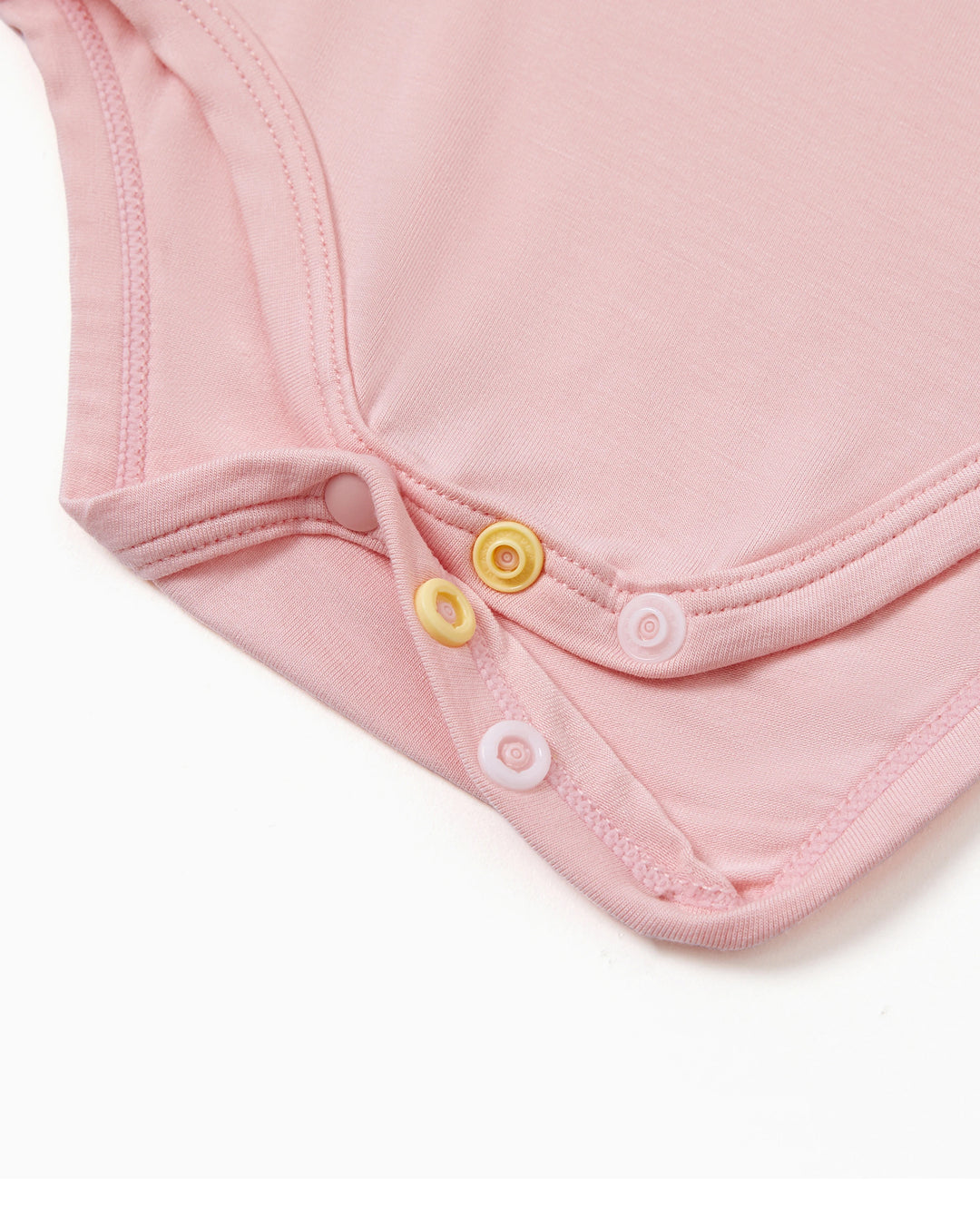 Bamboo Baby Boy/Girl 2-Pack Solid&Printed Rompers Set Pink