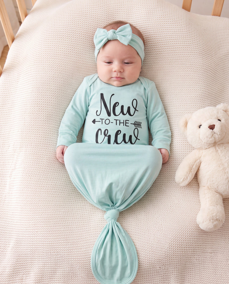 Saco de dormir de bambú para bebé/niña, bata infantil con diadema, color verde claro