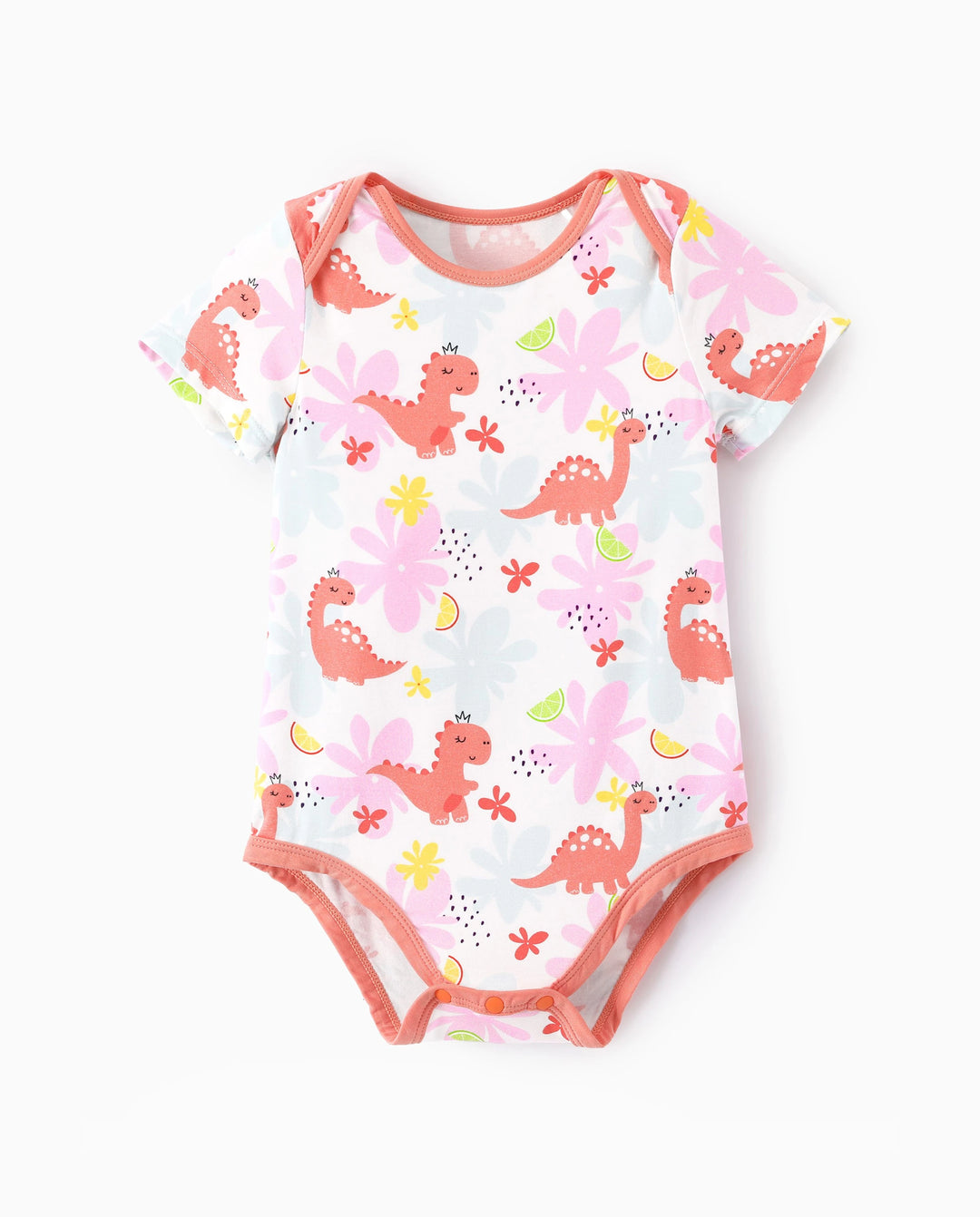 Bambus Baby Junge/Mädchen 1 Stück Allover-Print Bodysuits incarnadinepink