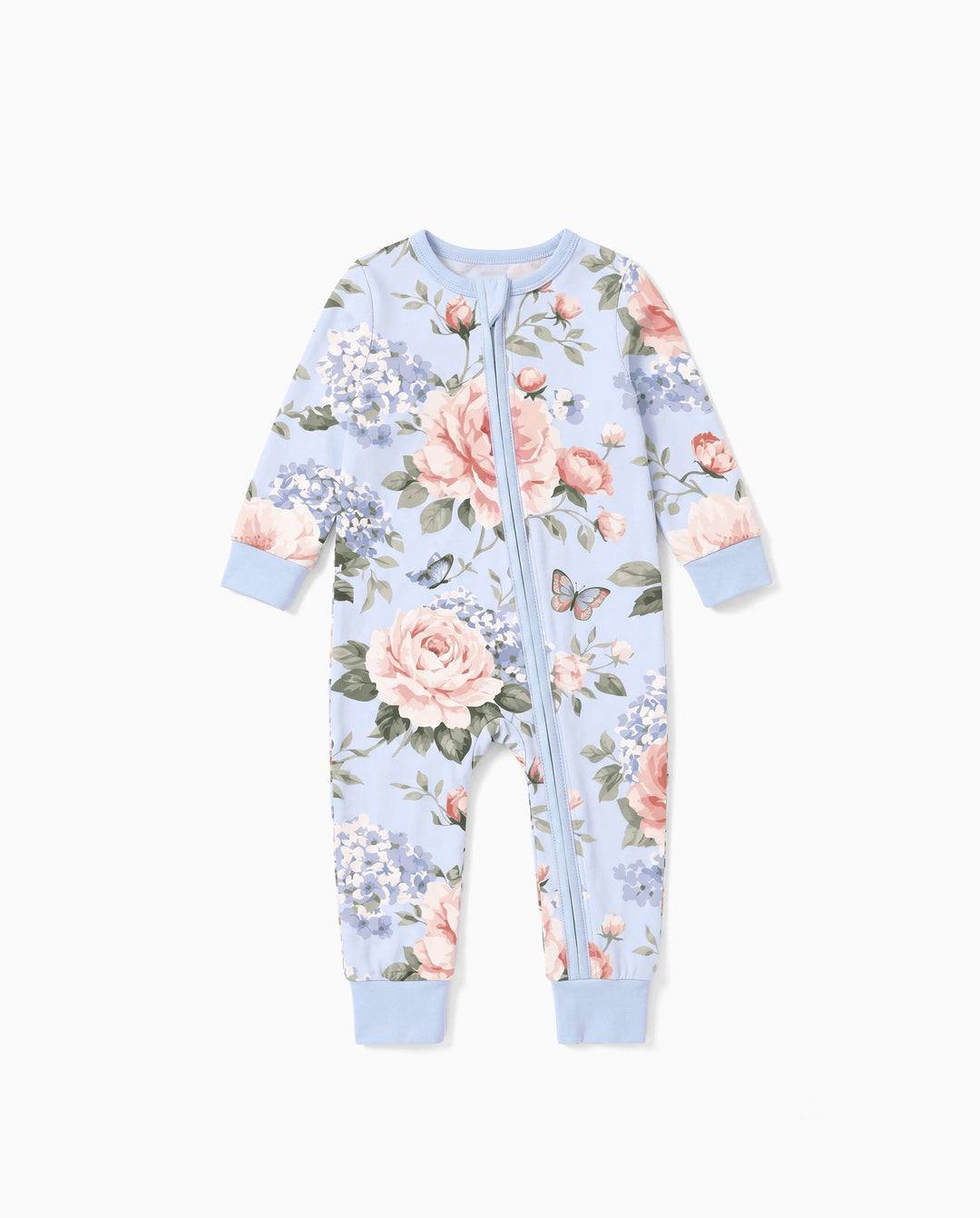 Bloom & Blossoms Bamboo Zip-Up Baby Pajamas