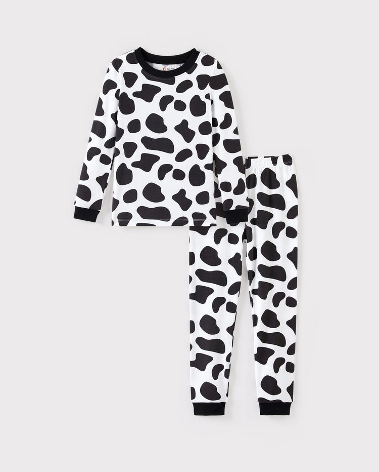 Christmas / Halloween Pajamas 2-piece Pajama Set With Childlike Print for Toddler / Kids ( Snug-Fitting ) Black