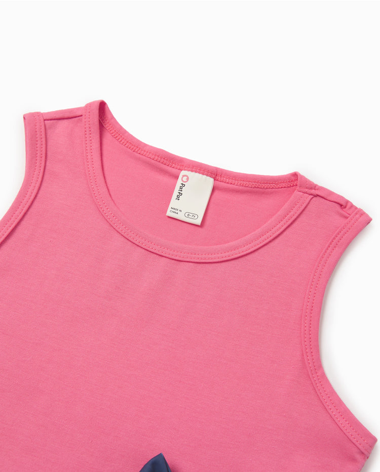 Conjunto de 2 piezas de túnica y leggings para niña pequeña/niña Roseo