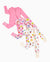 Bamboo Baby Boy / Girl 3-Pack Solid&Rainbow Printed 2-Way Zipper Anti Slip Long-sleeve Footie Pink