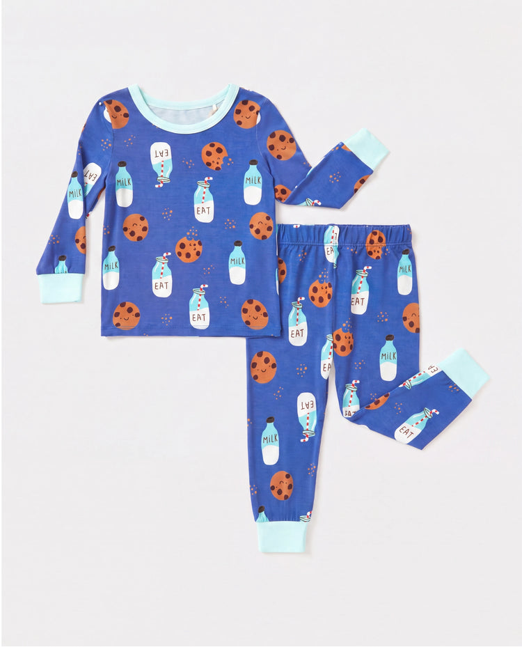 Bamboo Baby/Toddler 2-Piece Childlike Animal Print Snug-Fitting Pajamas Set Blue