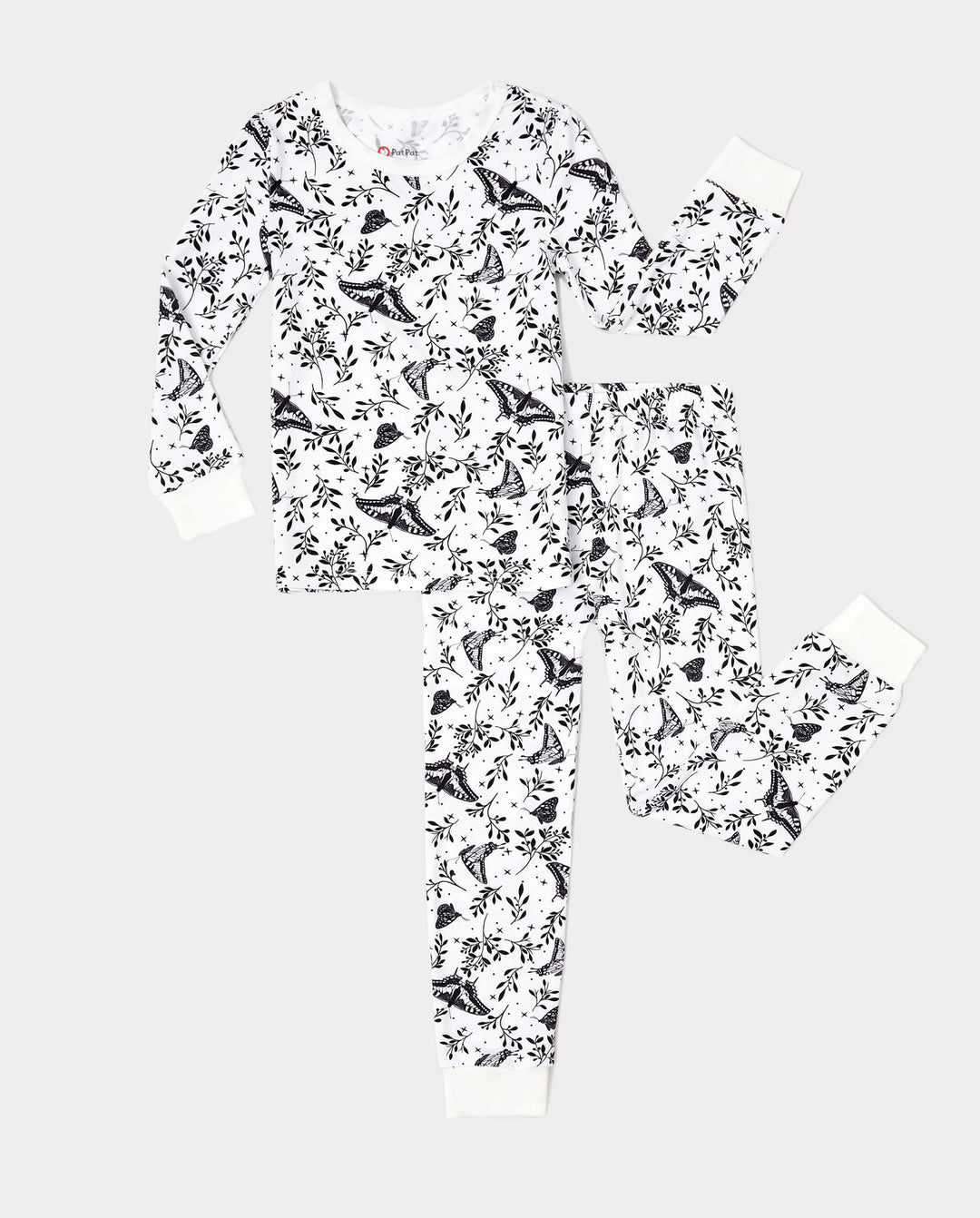 Christmas / Halloween Pajama 2-piece Bamboo Pajamas Set With Childlike Print for Baby / Toddler( Snug-Fitting) White