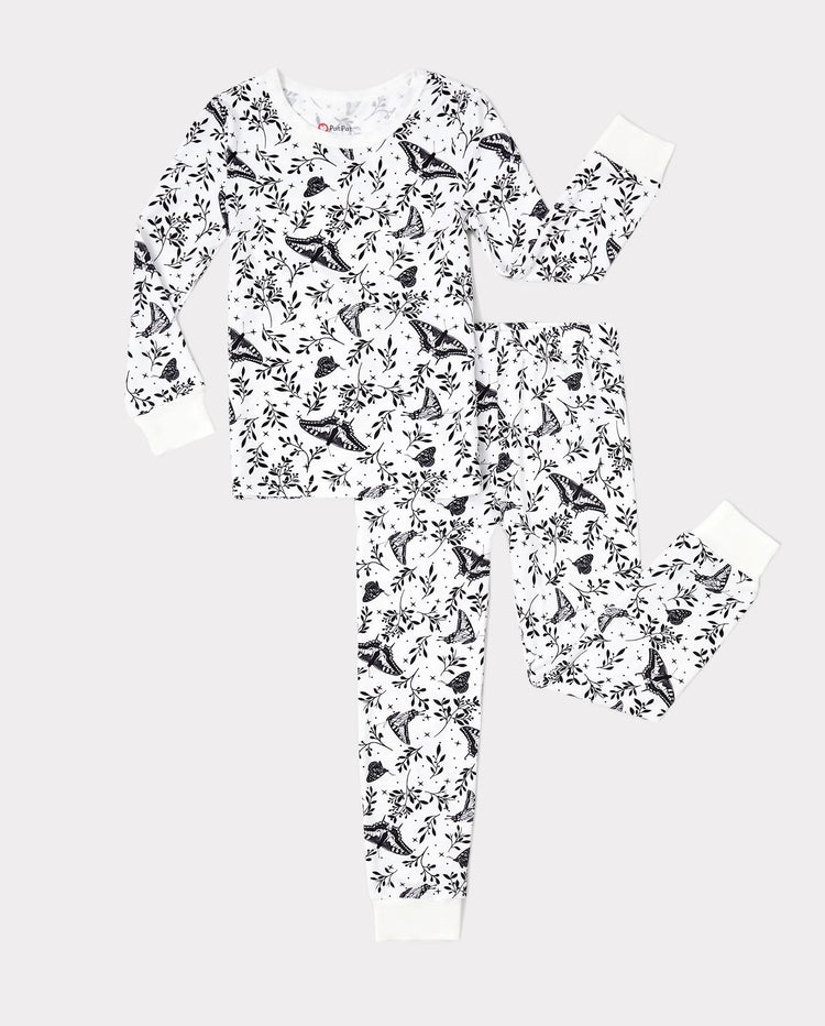 Christmas / Halloween Pajama 2-piece Bamboo Pajamas Set With Childlike Print for Baby / Toddler( Snug-Fitting) White