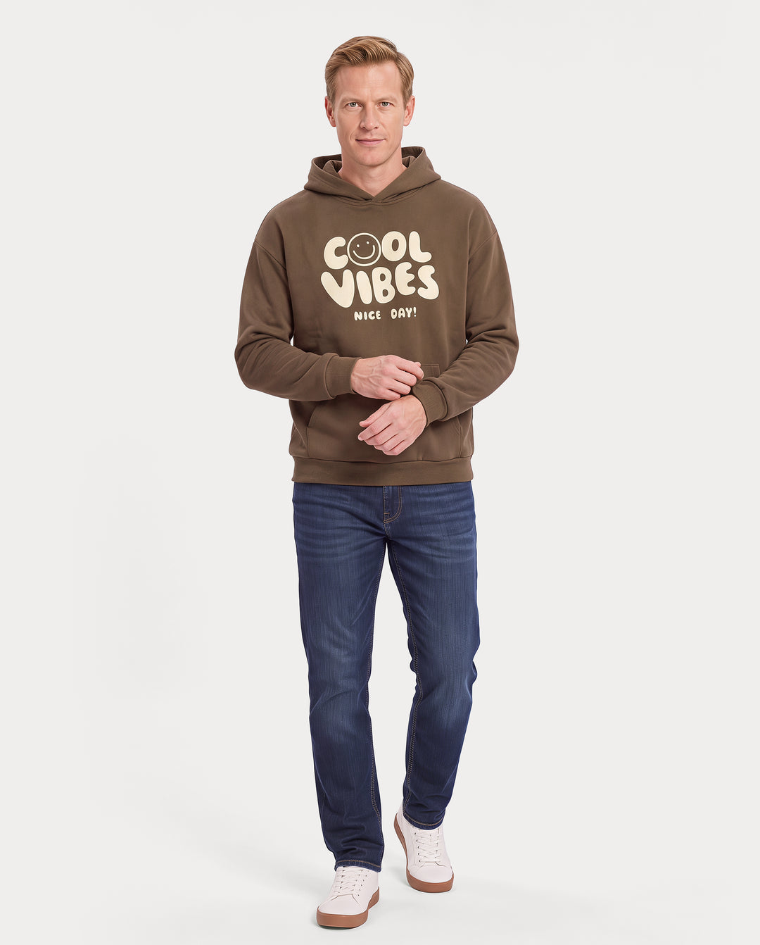 Family Matching Cool Vibes Graphic Hoodies & Sweatshirts Brown Coffee