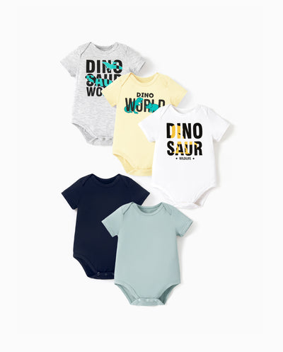 Bamboo 5-Pack Baby Boy/Girl Casual Romper Deep Blue