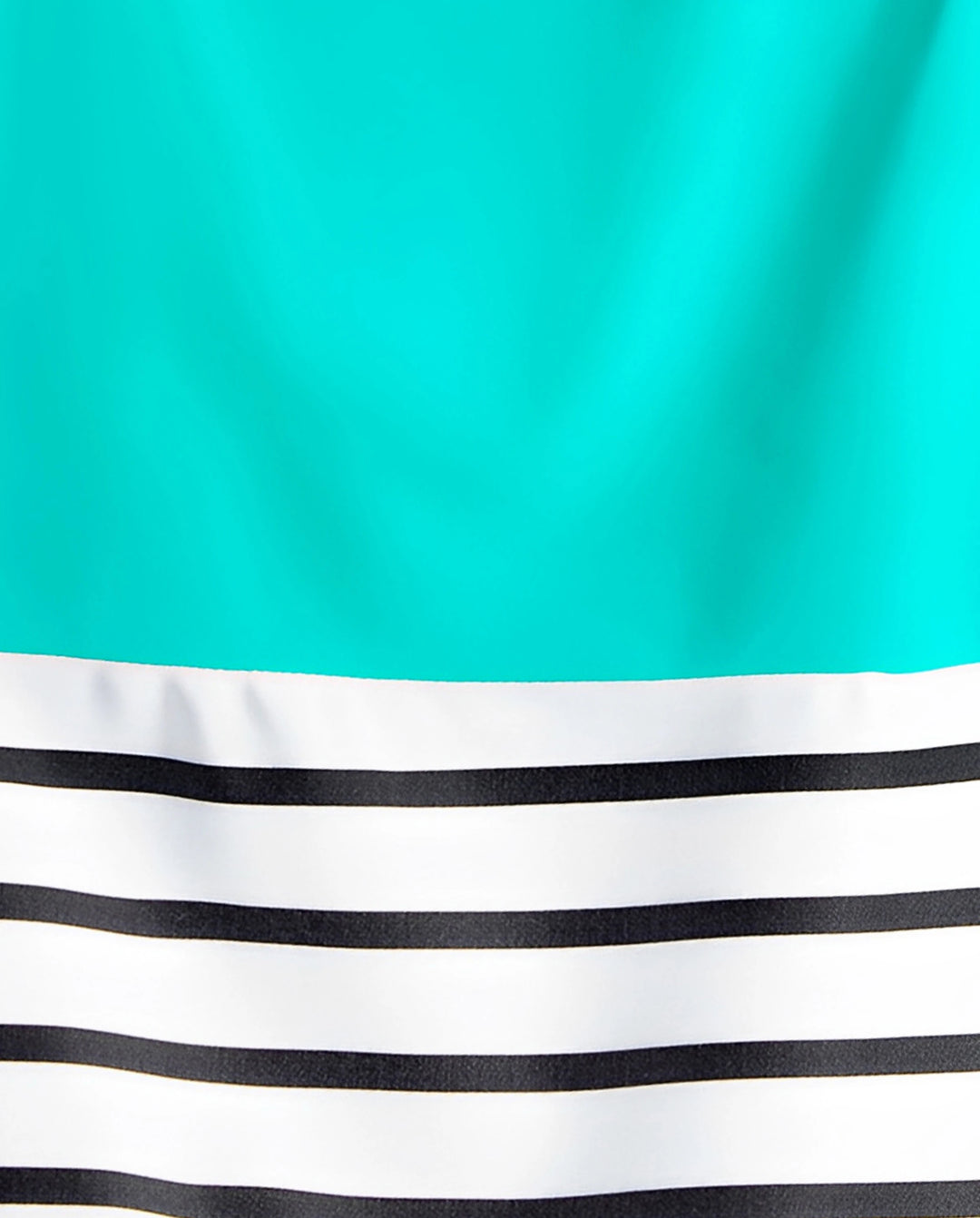 Traje de baño de una pieza con cortes y rayas a juego para toda la familia y bañador con bloques de color verde y blanco