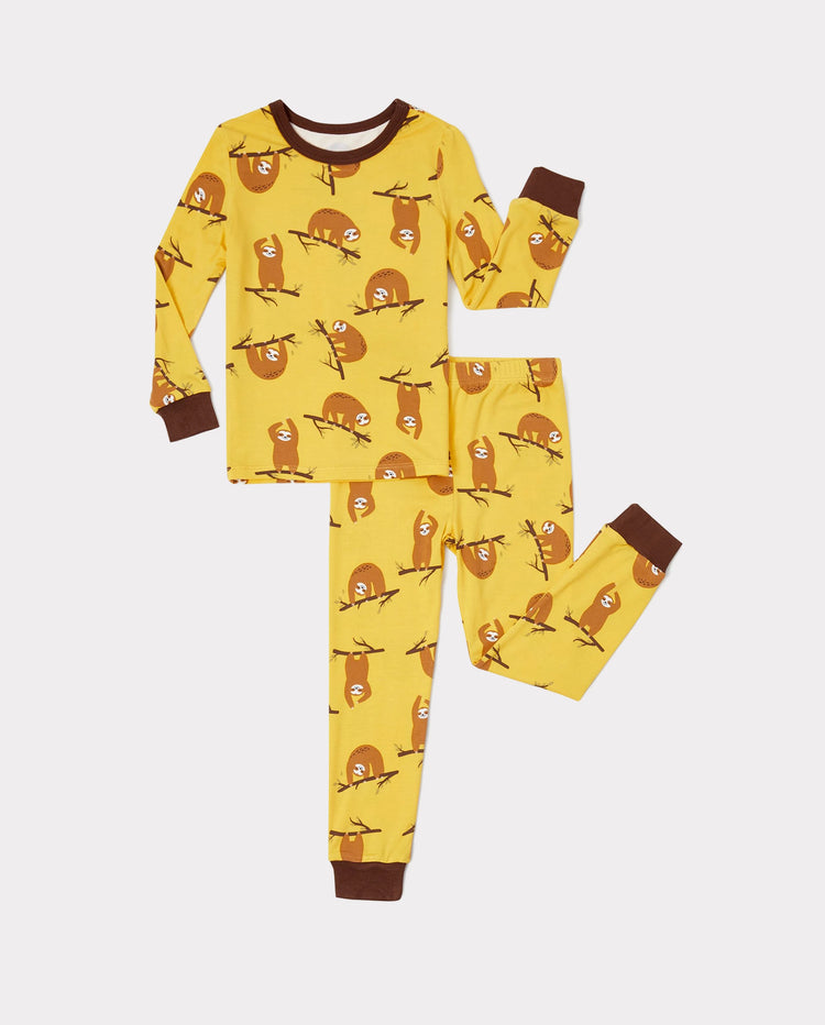 Christmas / Halloween Pajama 2-piece Bamboo Pajamas Set With Childlike Print for Baby / Toddler( Snug-Fitting) Yellow
