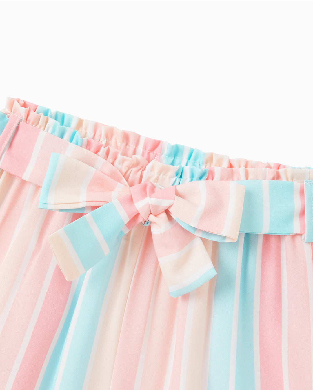 2pcs Kleinkind Mädchen Süße Flutter-Ärmel T-Shirt und Streifen Gürtel Shorts Set rosa