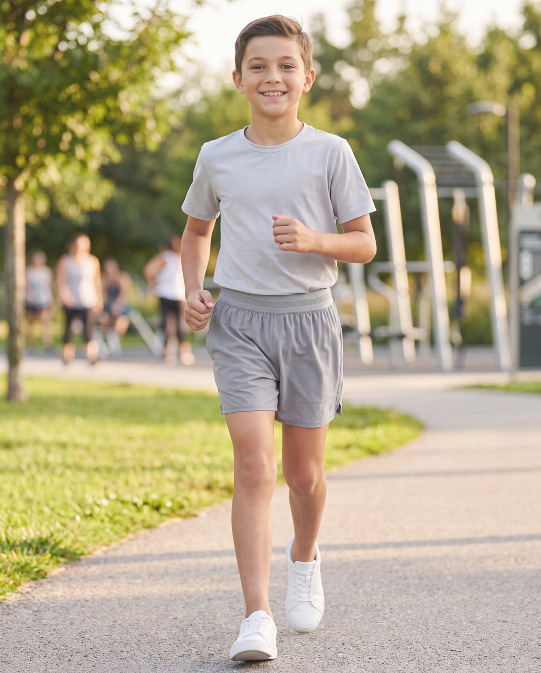 PatPat Lightflow Activewear Kid Boy athletic ultra light quick dry shorts Grey
