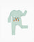 Bamboo Baby Boy / Girl Childlike Animal Pattern 2-way Zipper Footie Green