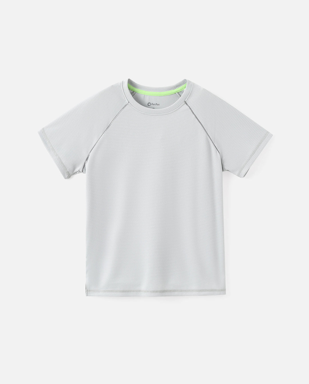 PatPat Lightflow Activewear Kid Boy Athletic Breathable Air-Grid Ultra Lightweight Short Sleeve T-Shirt Grey