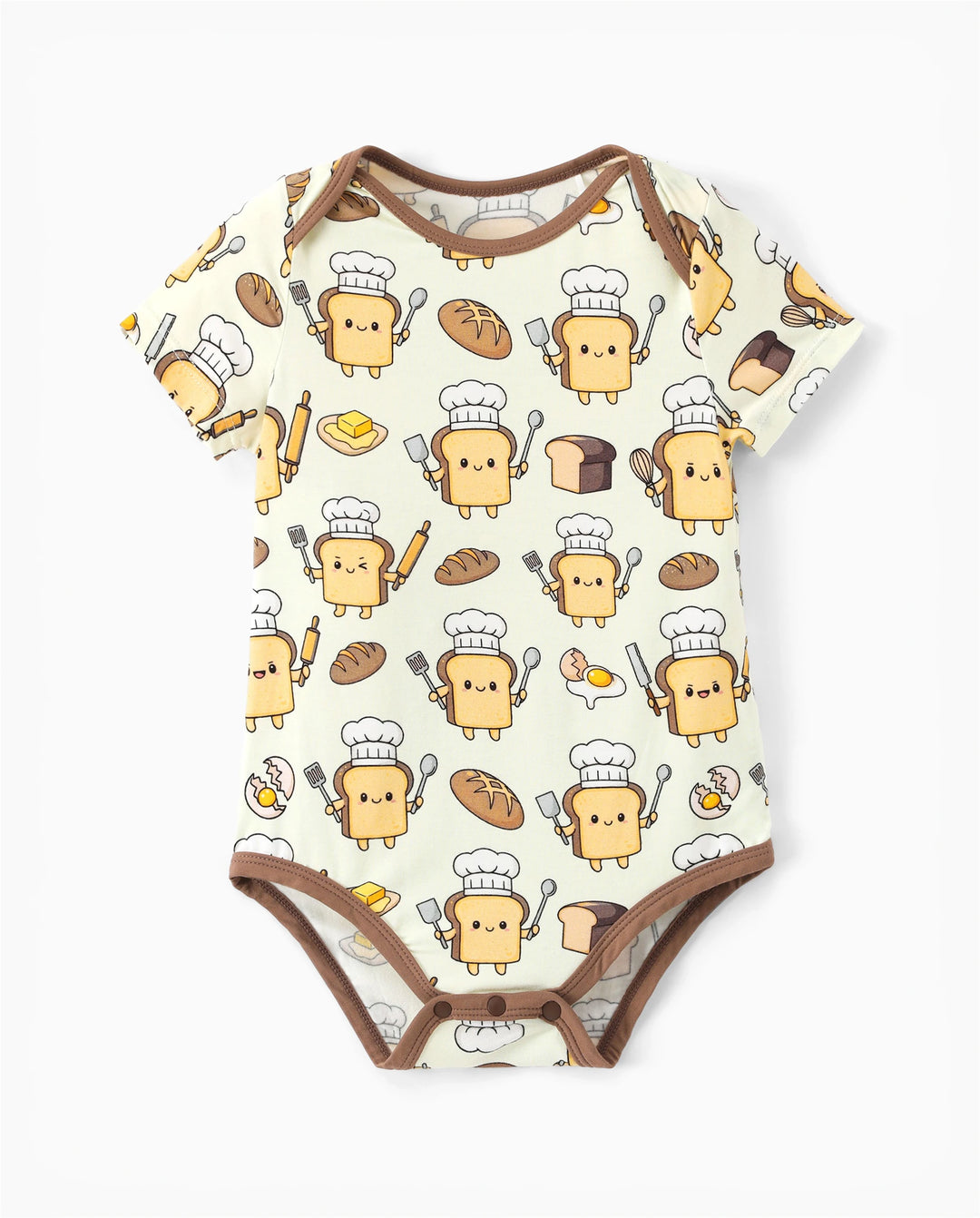 Bambus Baby Junge/Mädchen 1-teiliger Allover Print Body Khaki