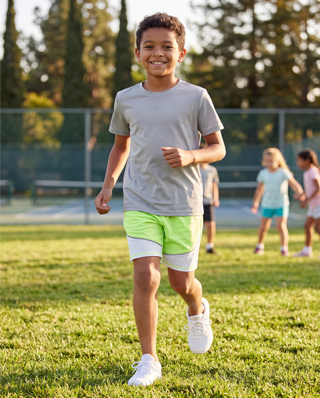 PatPat Rapidair activewear Kid Boy Athletic Quick-Dry Breathable Shorts with Pockets Green