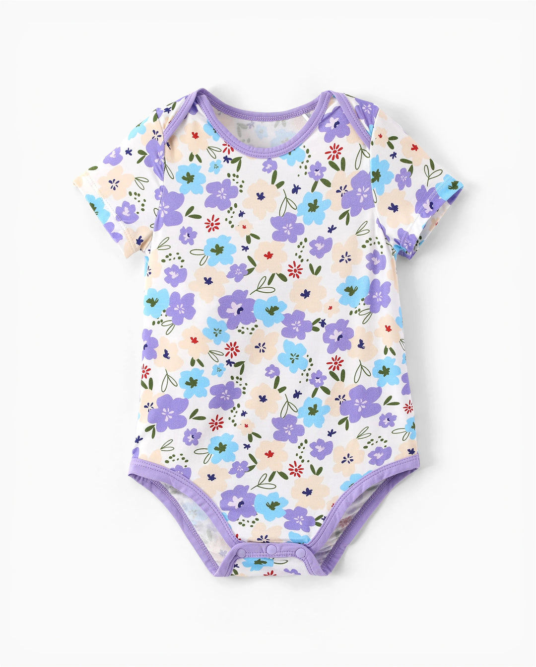 Bamboo Baby Boy/Girl 1pc Allover Print  Bodysuits  Purple