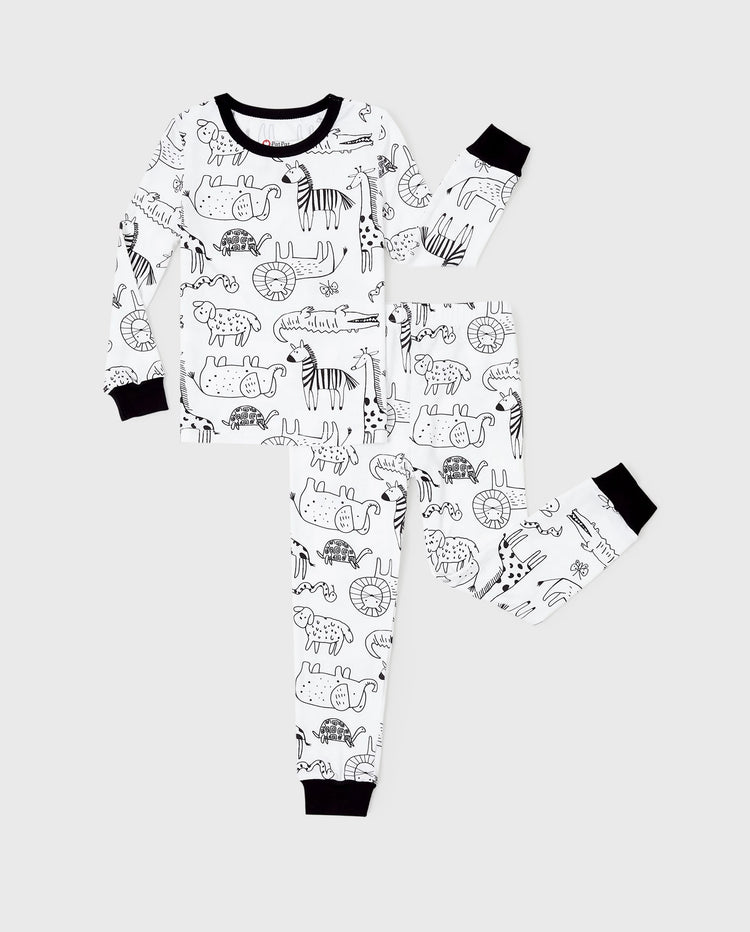 Christmas / Halloween Pajama 2-piece Bamboo Pajamas Set With Childlike Print for Baby / Toddler( Snug-Fitting) Black