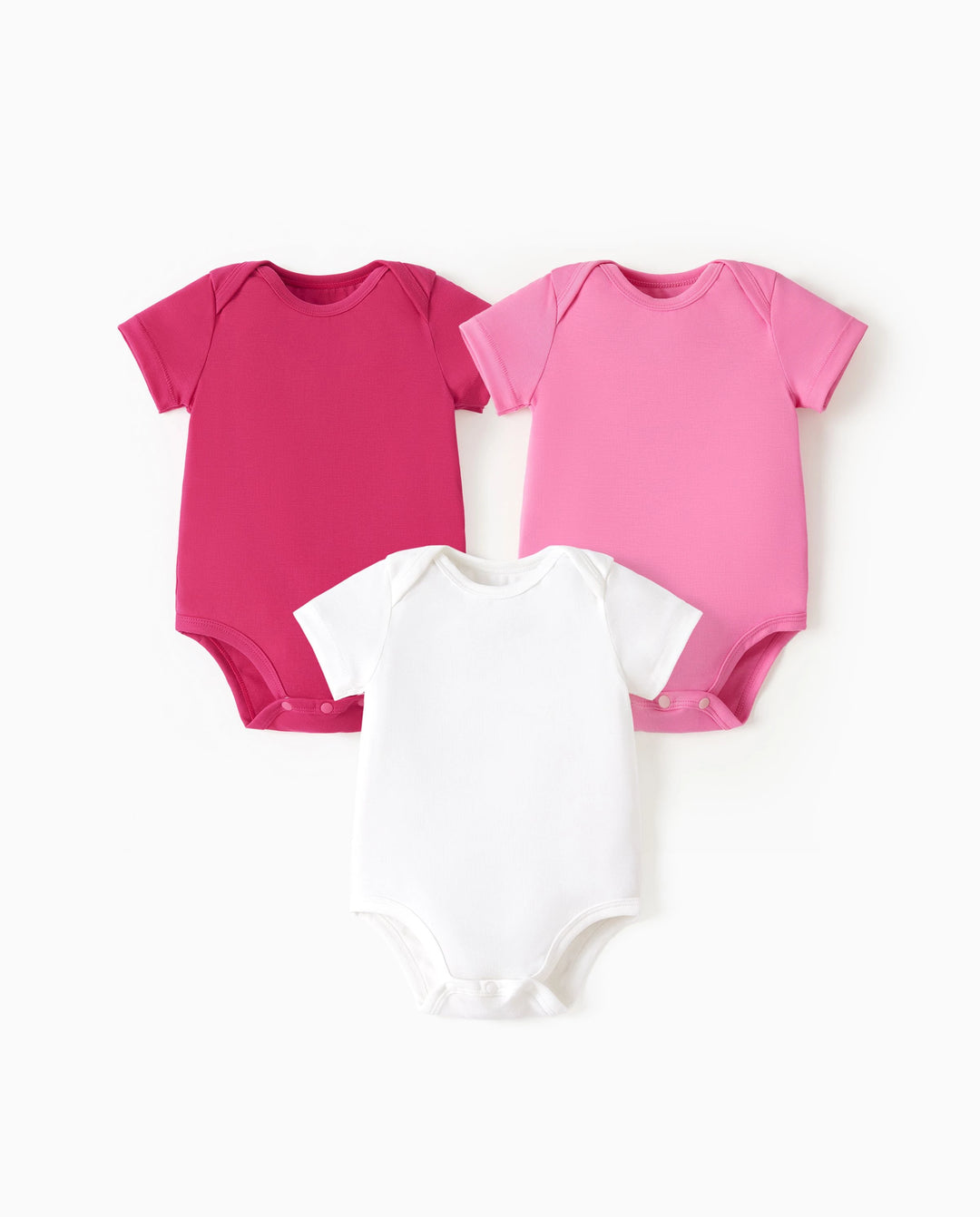 Lot de 3 barboteuses en lyocell de couleur unie pour bébé garçon/fille, rouge brique