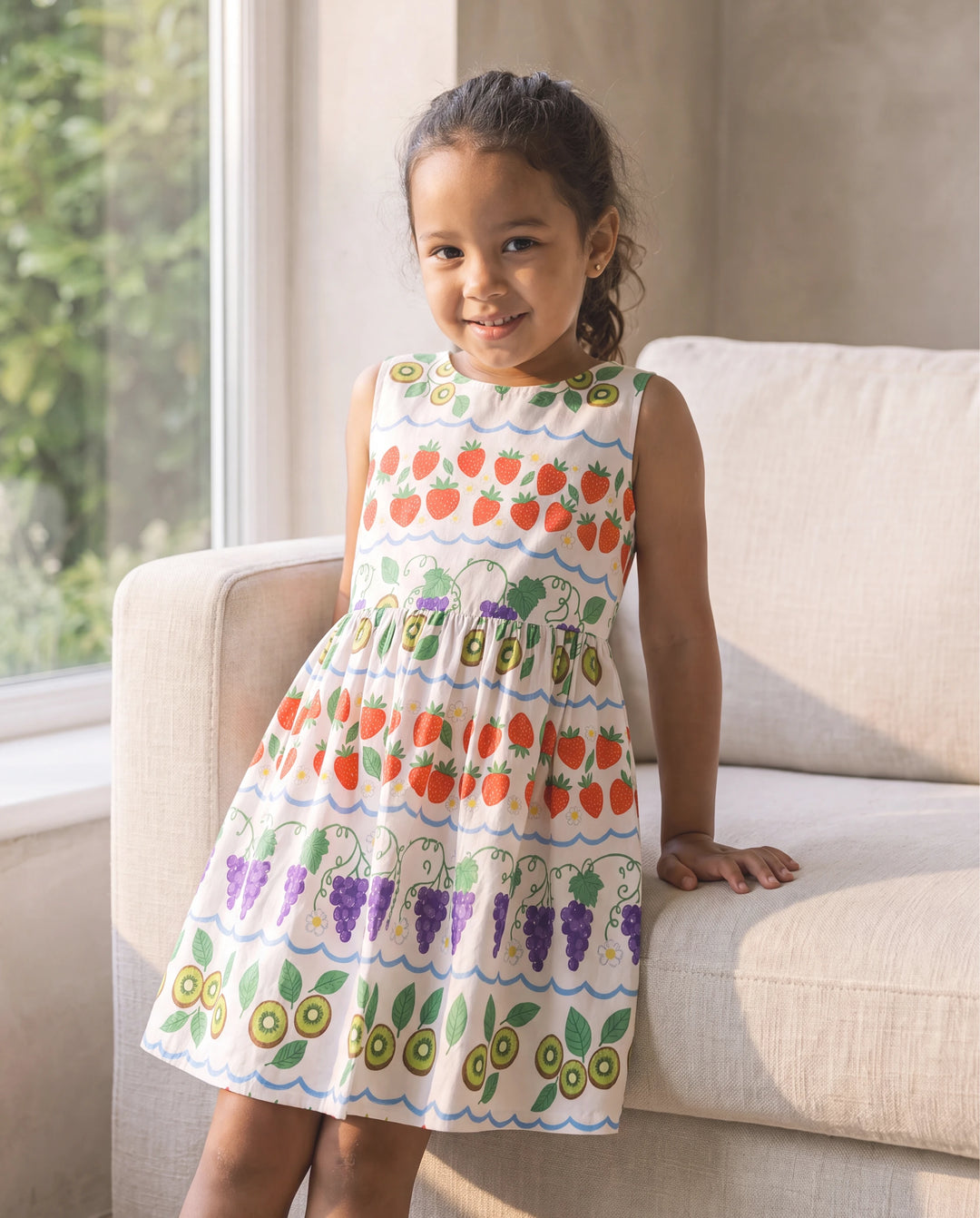 Fresh Market Toddler Girl Fruit Crossback Dress Multi-color