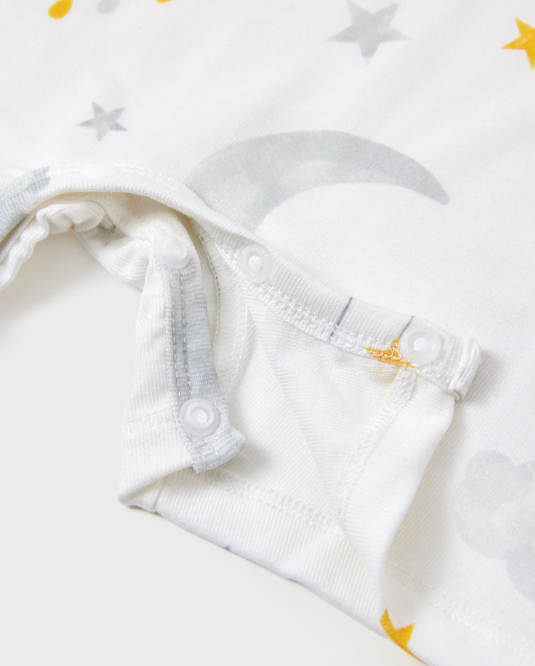 Baby Boy/Girl Childlike Letter Print Romper Grey