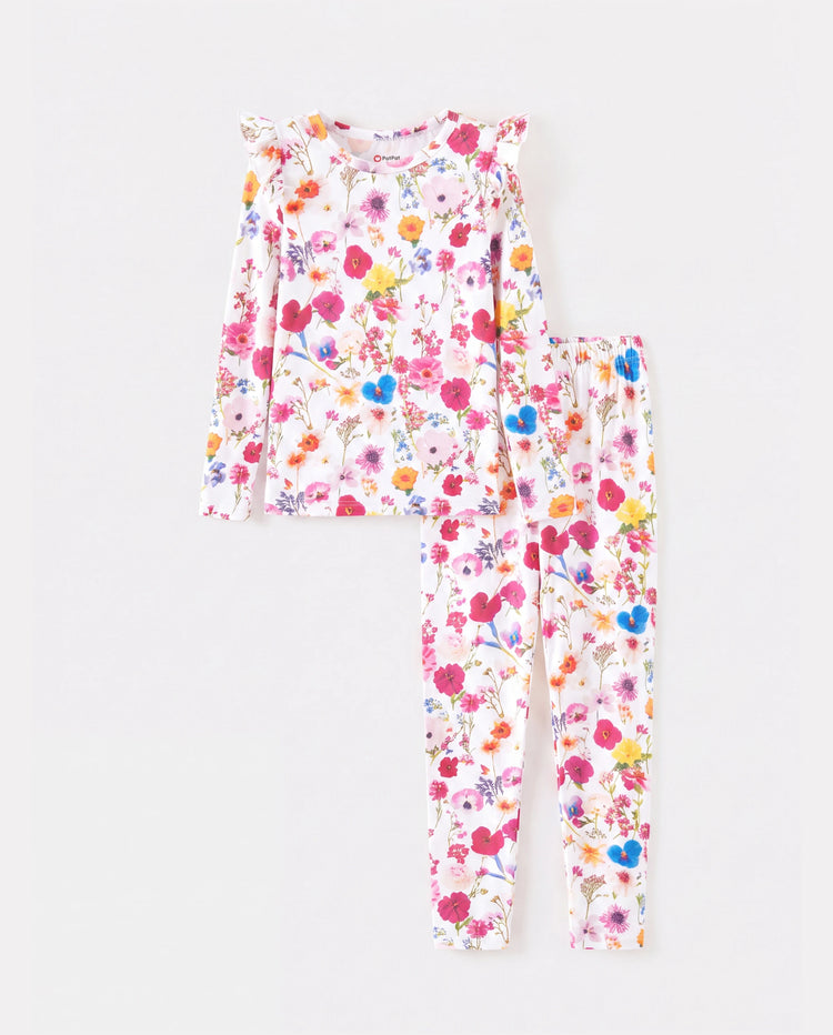 Pyjama d'Halloween pour tout-petits/enfants avec imprimé enfantin (1 pièce ajustée) Rose vif