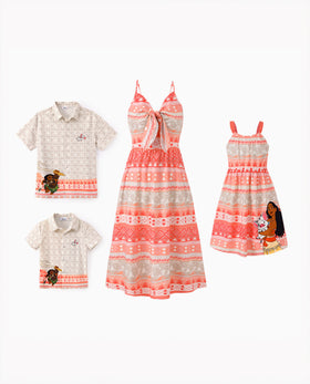 Disney Princess Family Matching Moana Island-Inspired Dress & Shirt Set Coral Pink