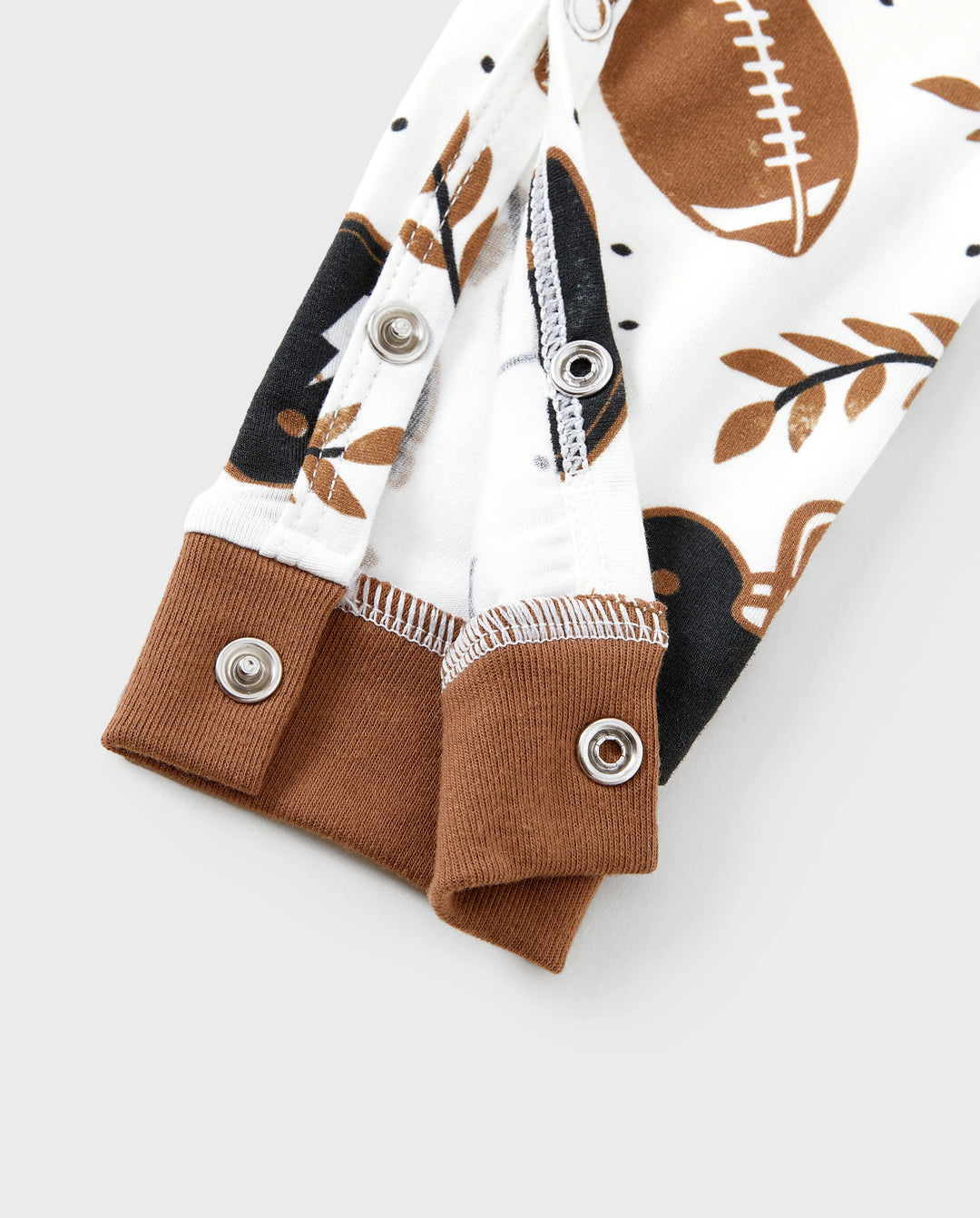 Bamboo Family Pajamas Football and Letter Print Short-sleeve Matching Pajama Set ( Snug-Fitting for Children ) Khaki