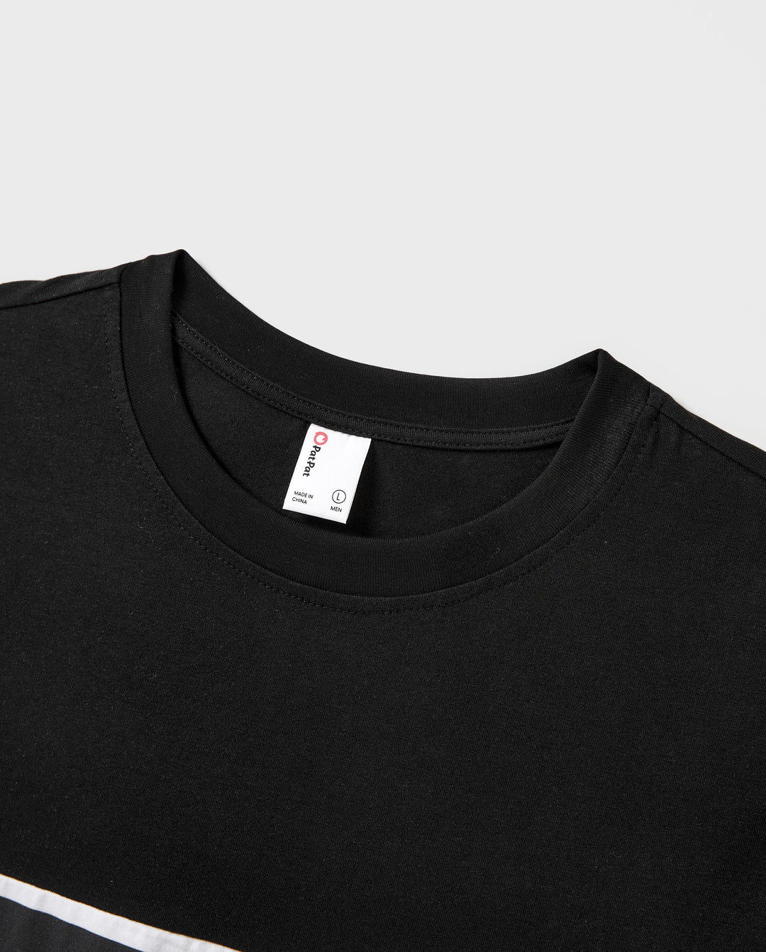 Family Matching Cotton Set Schwarz-weiß gestreiftes T-Shirt oder Träger-Bodycon-Kleid  Schwarz+Weiß