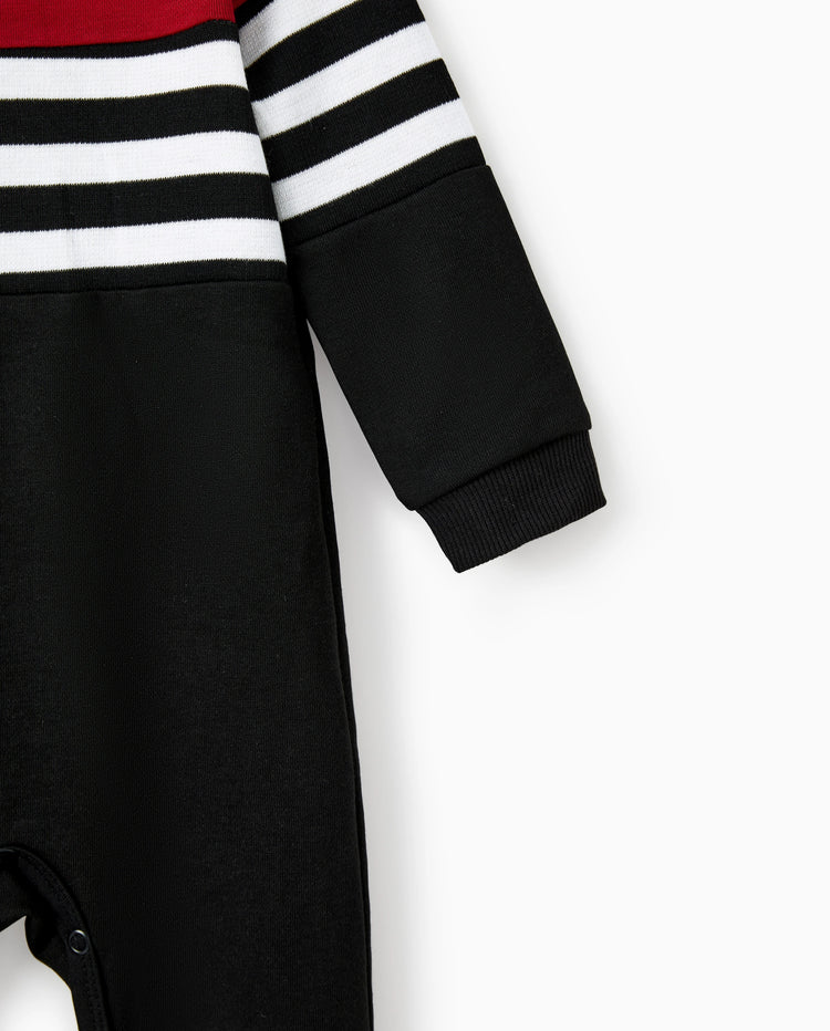 Family Matching Casual Color-Block-Streifen-Print Langarm-Oberteile mit Kapuze Farbblock