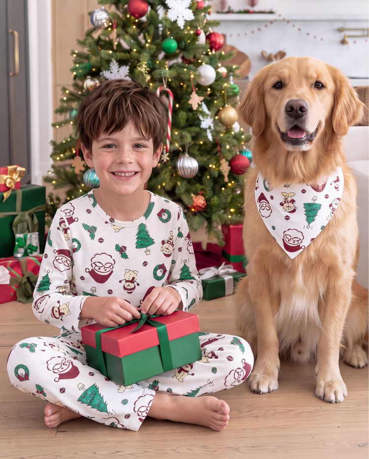PatPat Family Matching Christmas Pajamas Santa & Christmas Tree Print Red