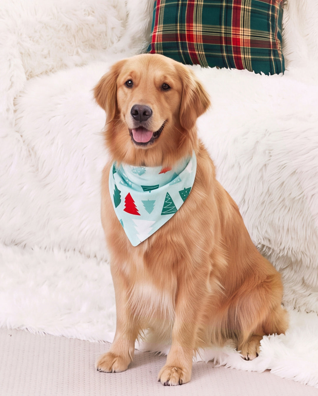 Pyjamas de Noël assortis pour toute la famille, motif sapin de Noël, coton bleu